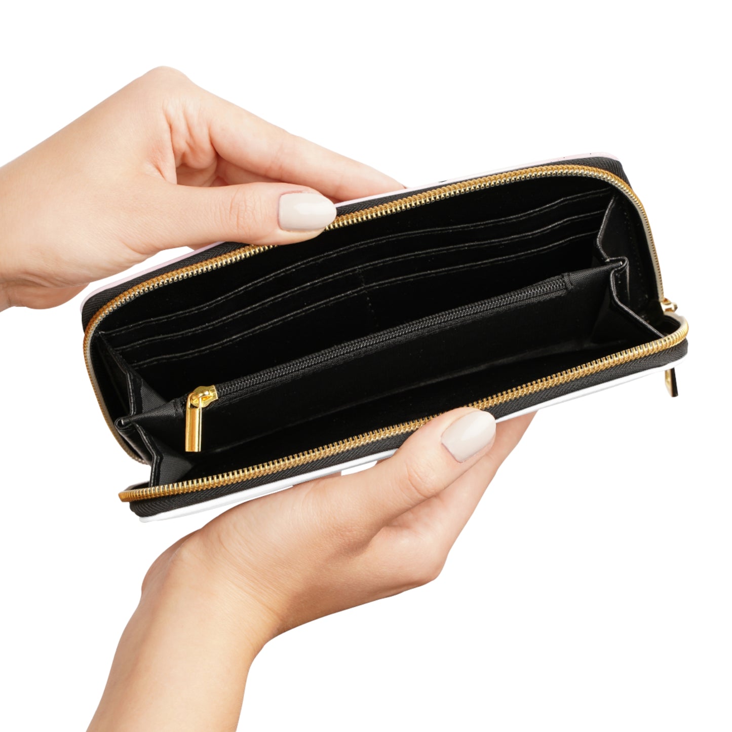 Angelic Vibes Zipper Wallet - Cloud & Planet Design for Dreamers