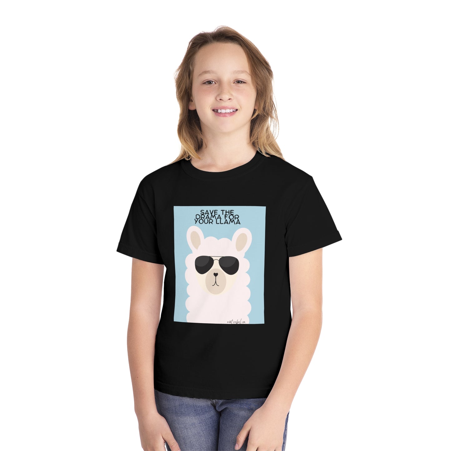 Youth Midweight Tee - Save the Drama for Your Llama