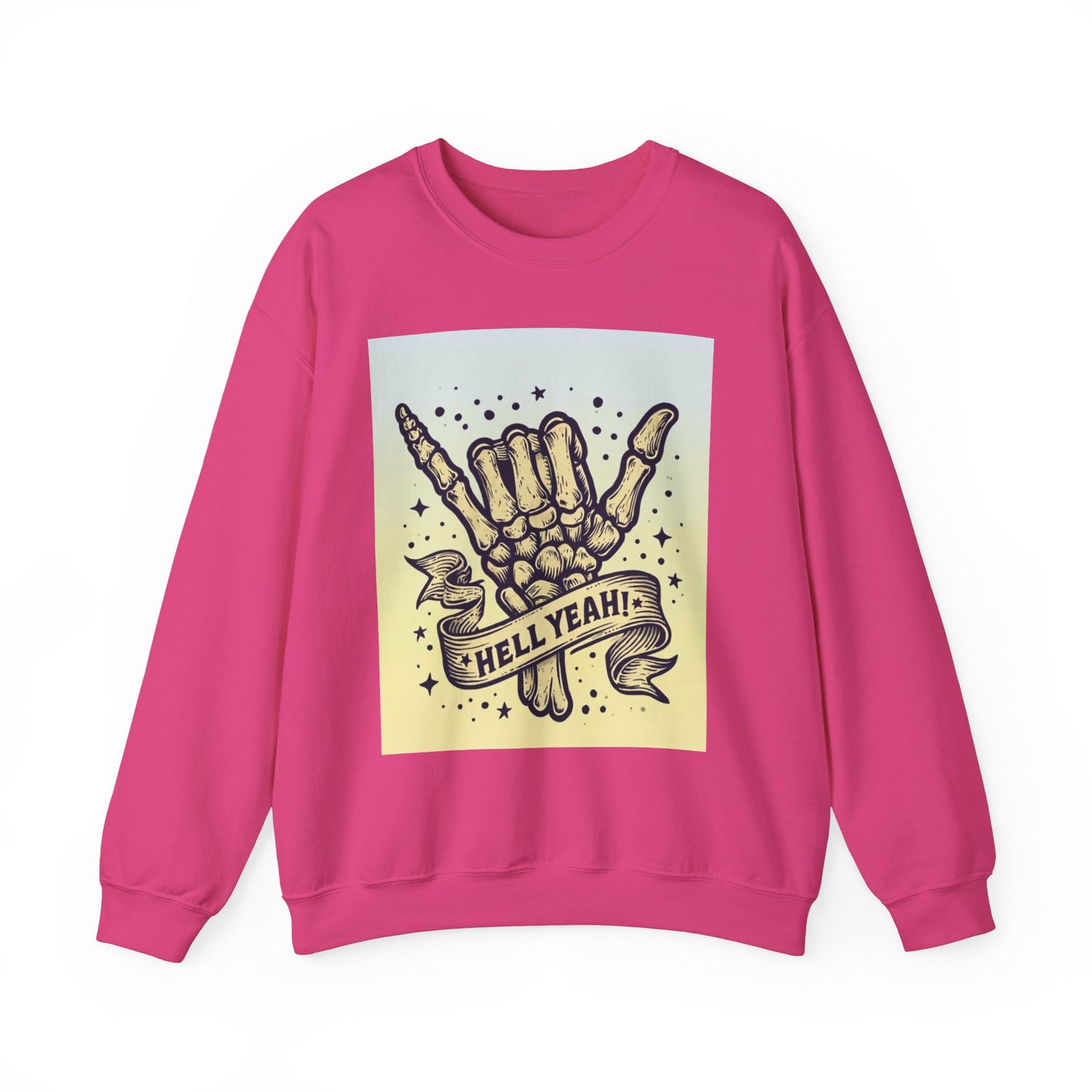 Rock On Skeleton Crewneck Sweatshirt - Unisex Heavy Blend™