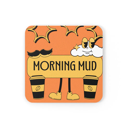 Morning Mud Cork Back Coaster