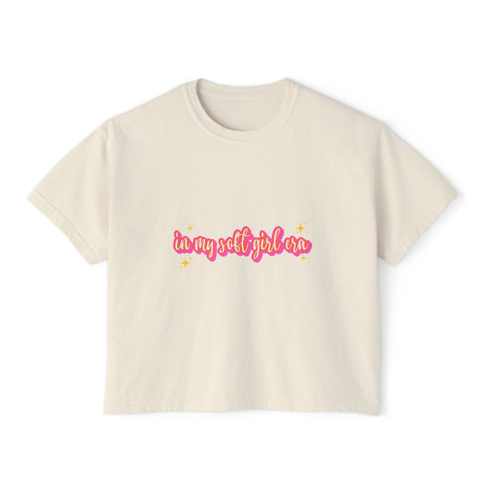 Women's Boxy Tee - 'In My Soft Girl Era' Casual Top
