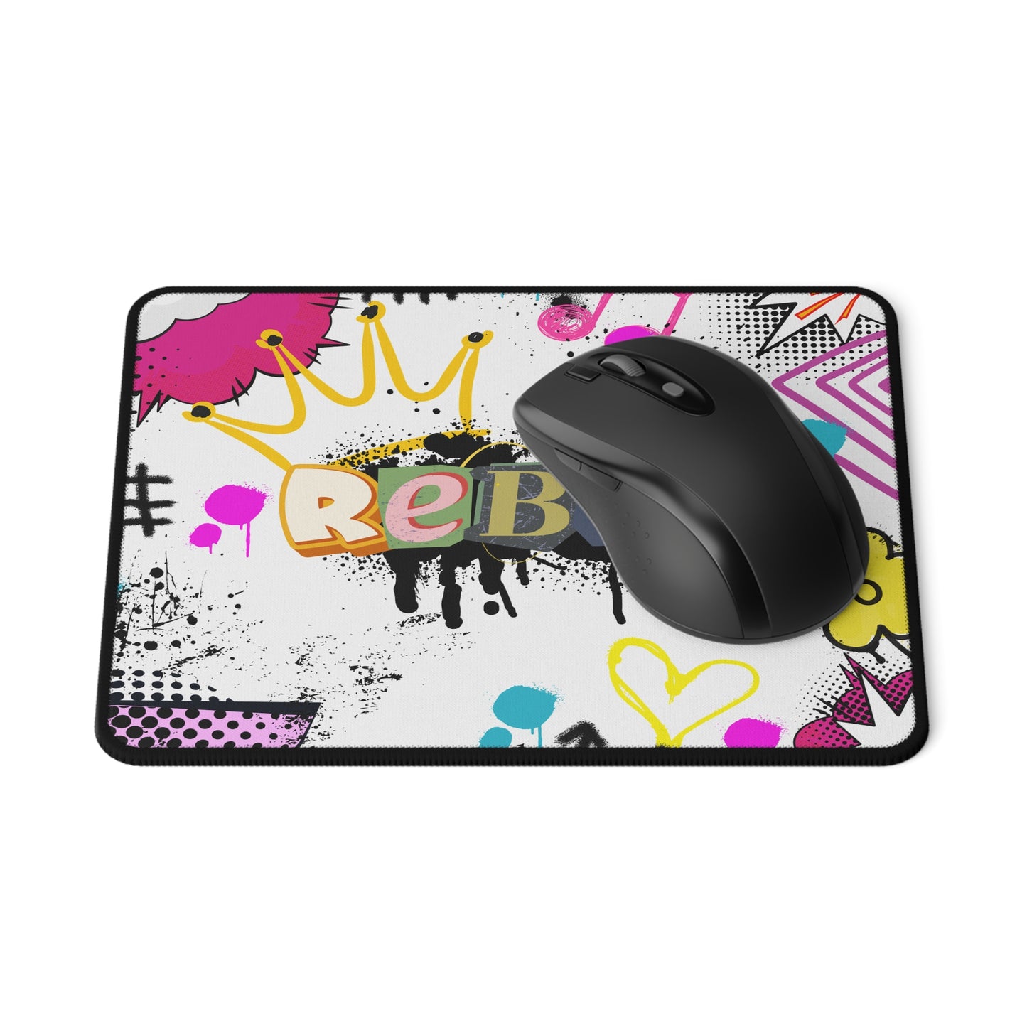 Rebel Graffiti Non-Slip Gaming Mouse Pad - Vibrant, Stylish Desk Accessory for Gamers