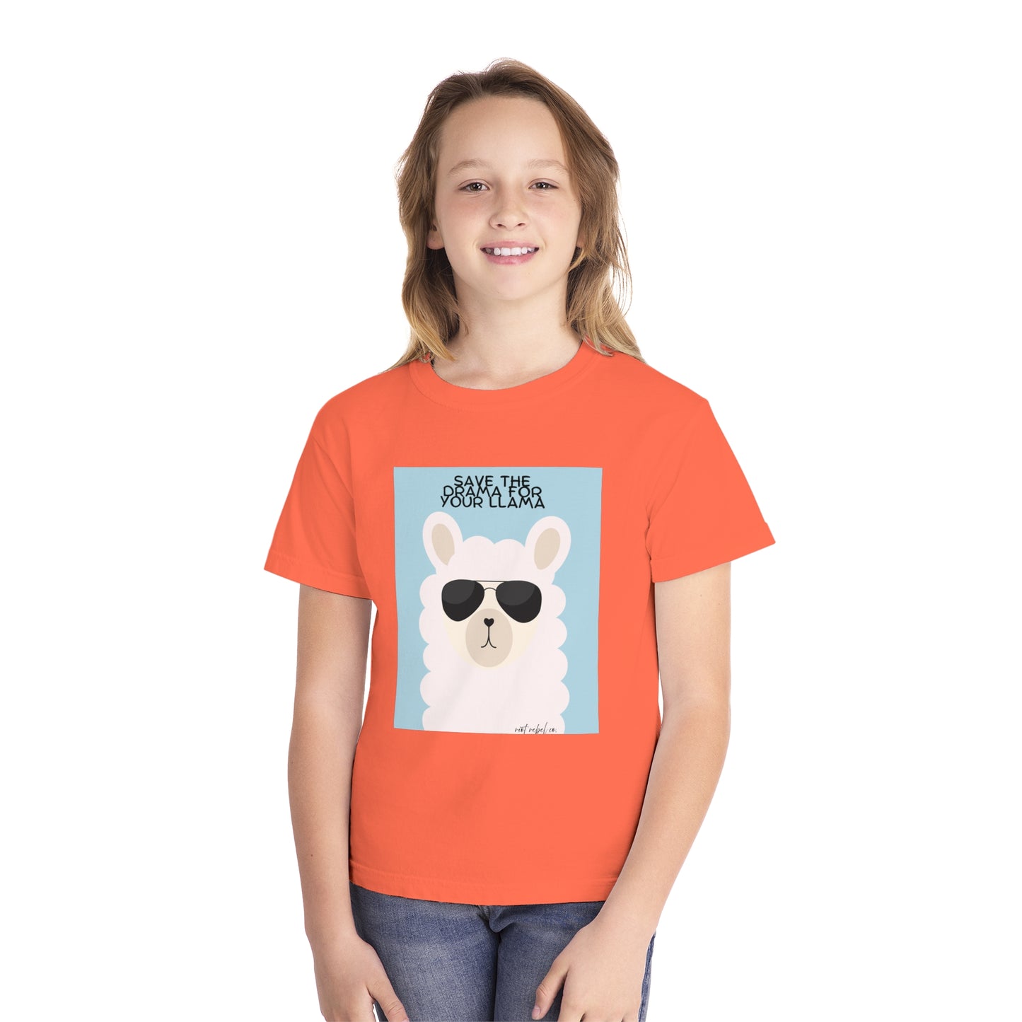 Youth Midweight Tee - Save the Drama for Your Llama