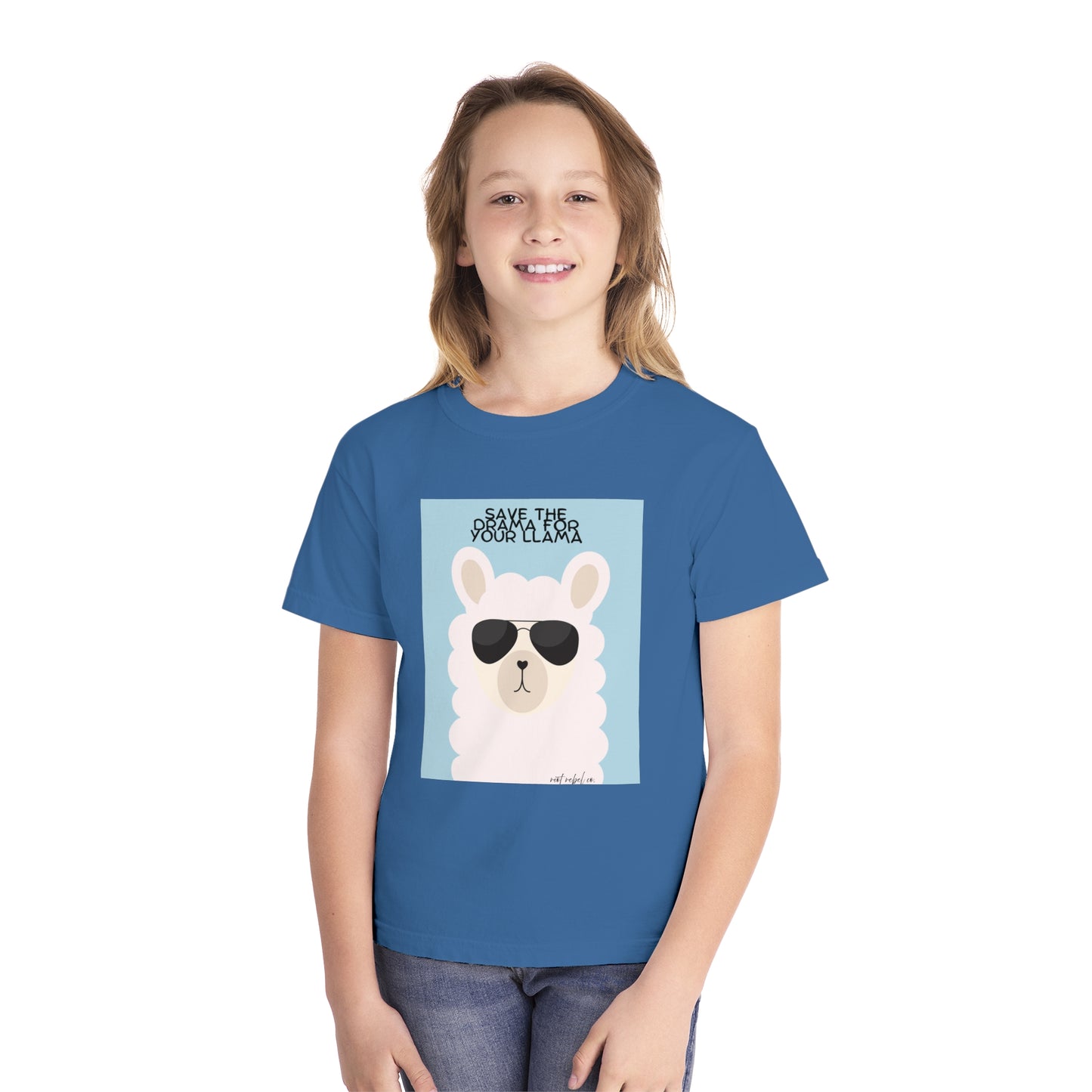 Youth Midweight Tee - Save the Drama for Your Llama