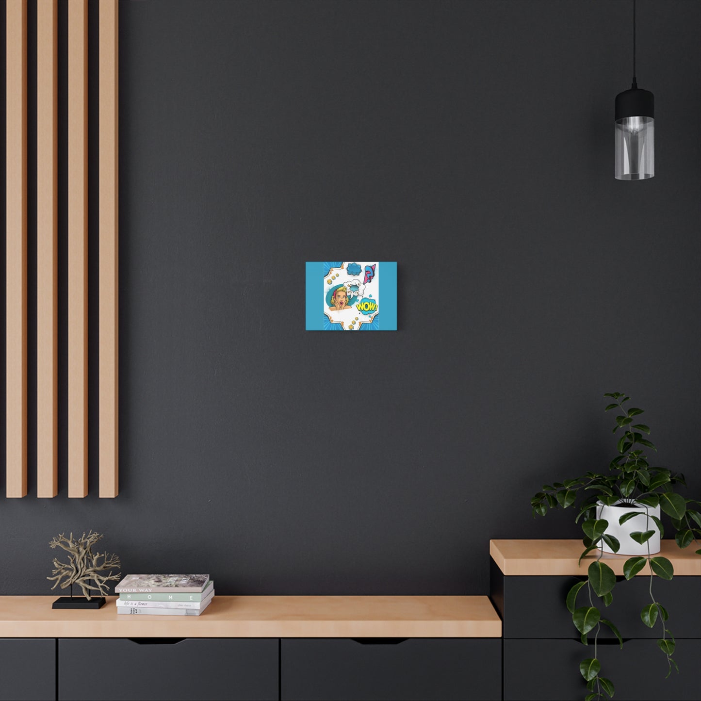 Pop Art Canvas Wall Art - "WOW!" Comic Style Decor