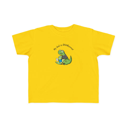 Toddler Tee Dinosaur 'My Dad is Rawrsome' Graphic Shirt