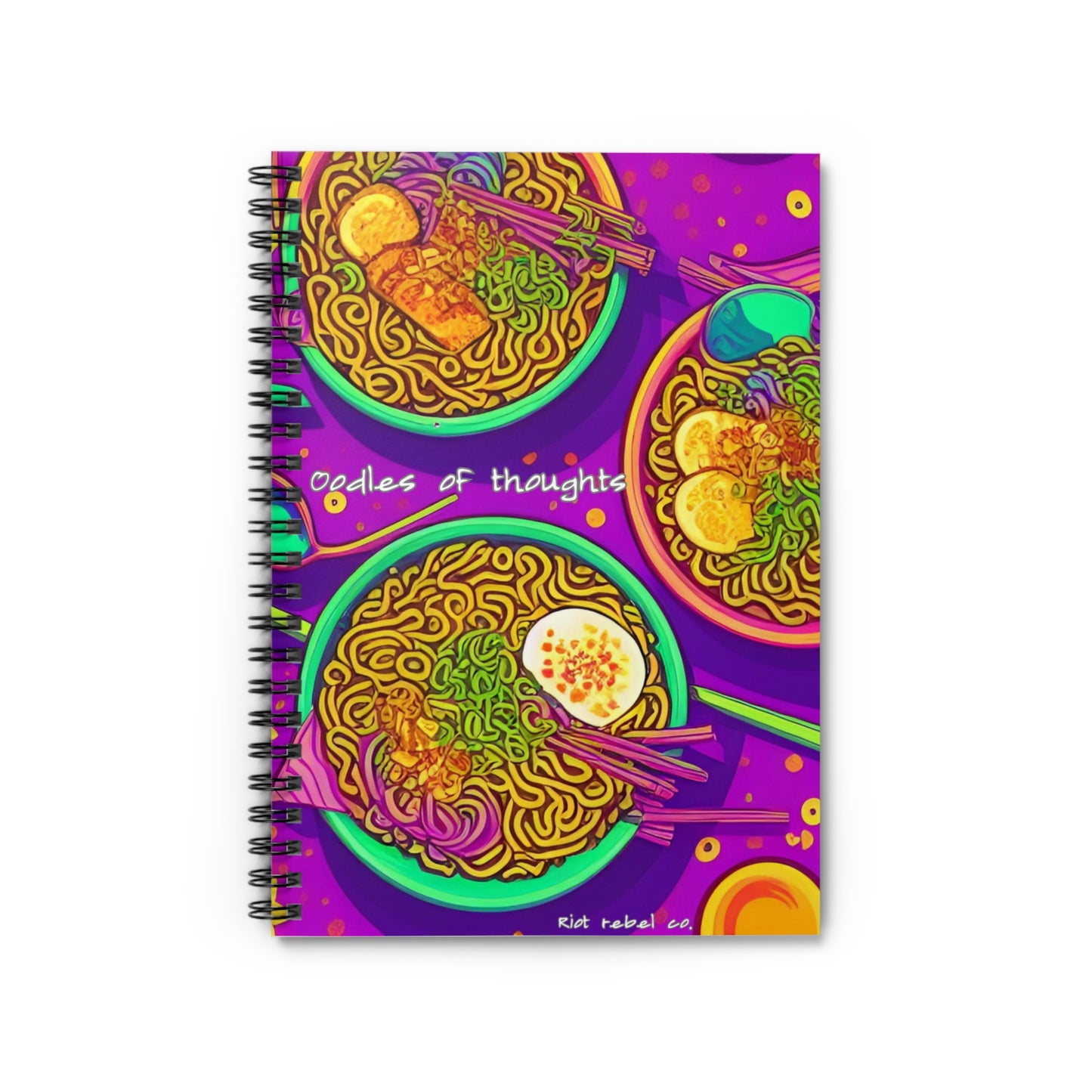 Colorful Ramen Spiral Notebook - "Oodles of Thoughts"