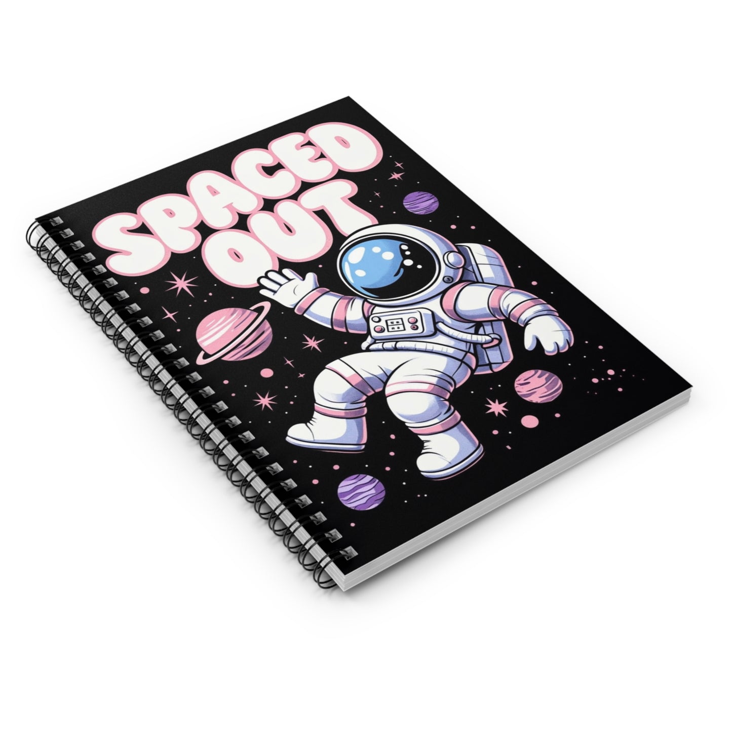 Spaced Out Spiral Notebook - Fun Astronaut Design