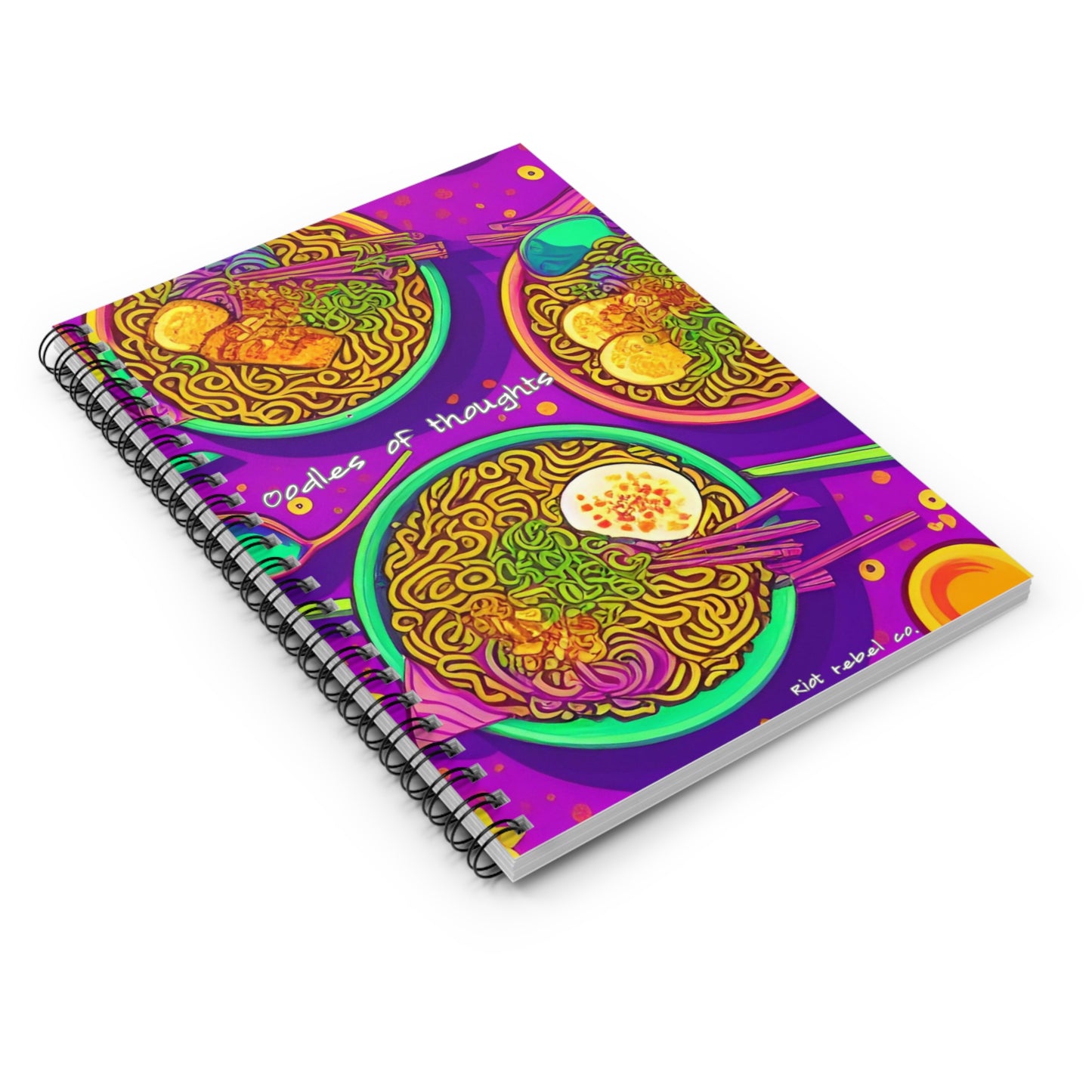 Colorful Ramen Spiral Notebook - "Oodles of Thoughts"