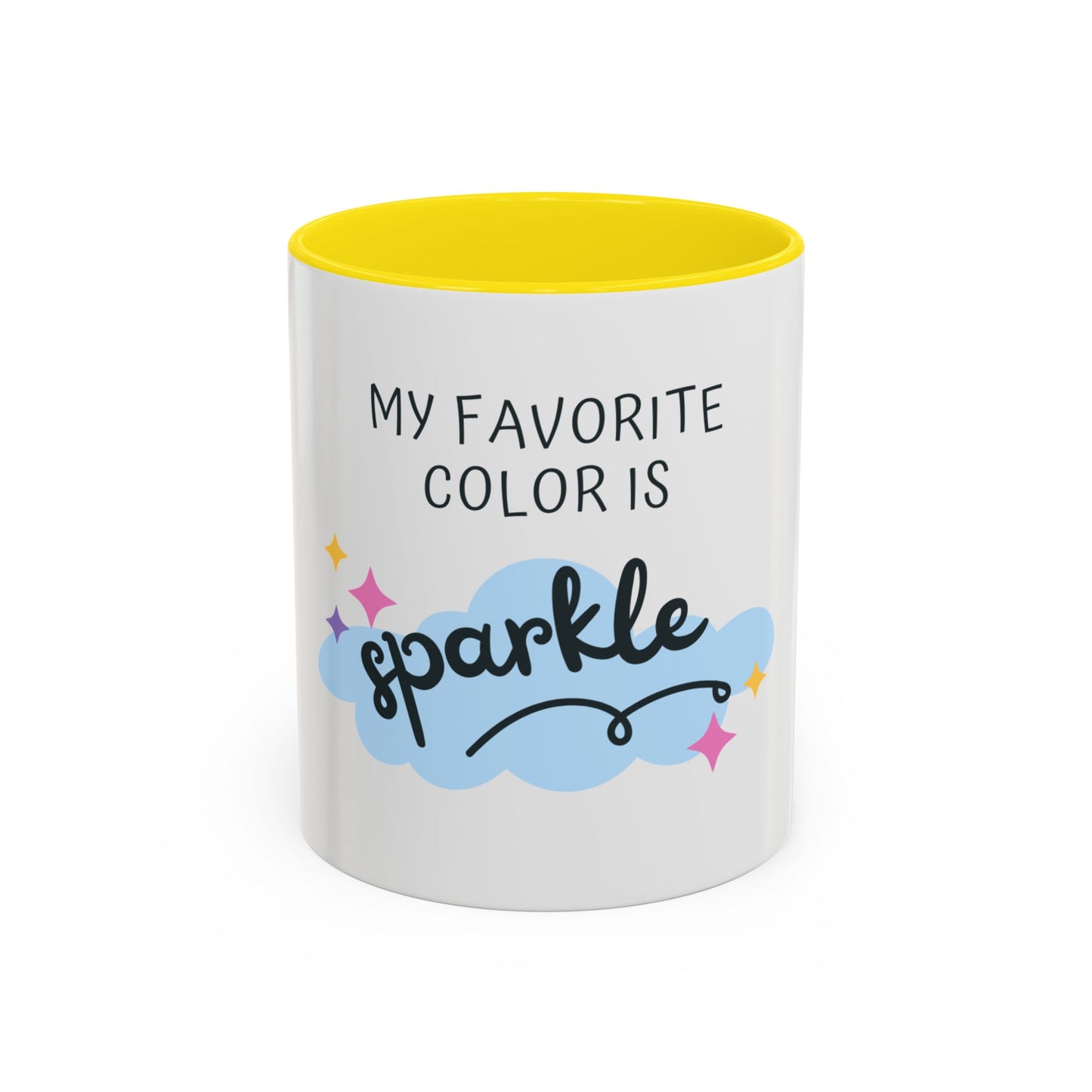 "My Favorite Color is Sparkle" Coffee Mug - Funny Cup for Glitter Lovers