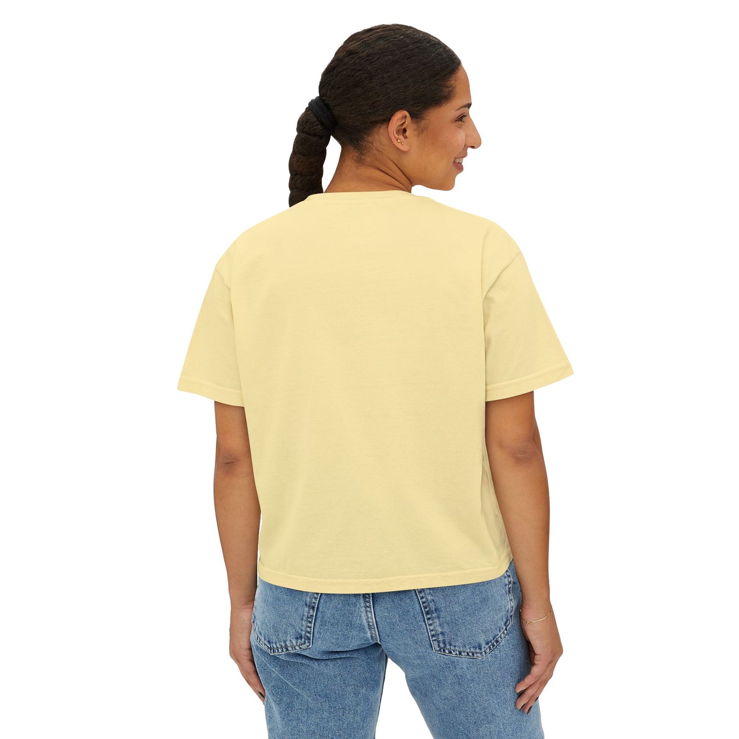 Quirky Women's Boxy Tee - "Social Battery 1%"