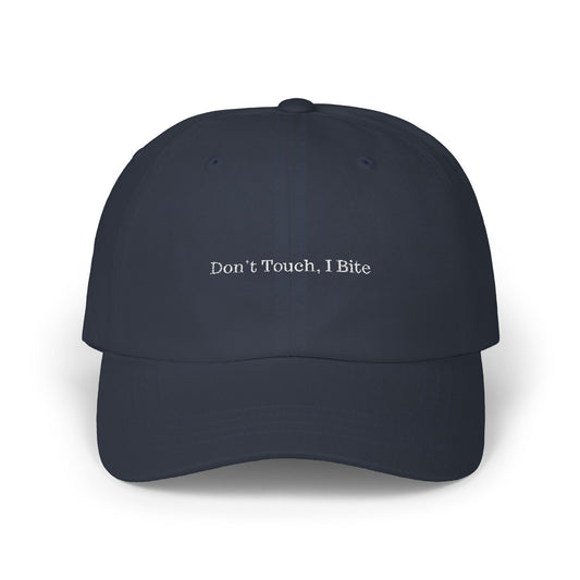 Funny Dad Cap - "Don't Touch, I Bite"