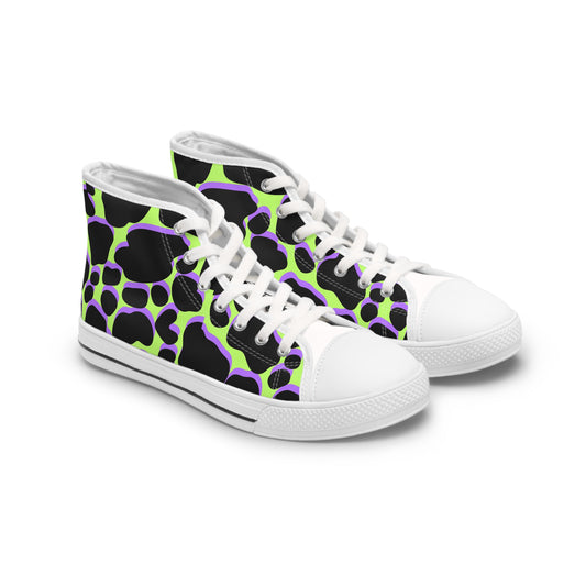 Colorful Cow Print Sneakers