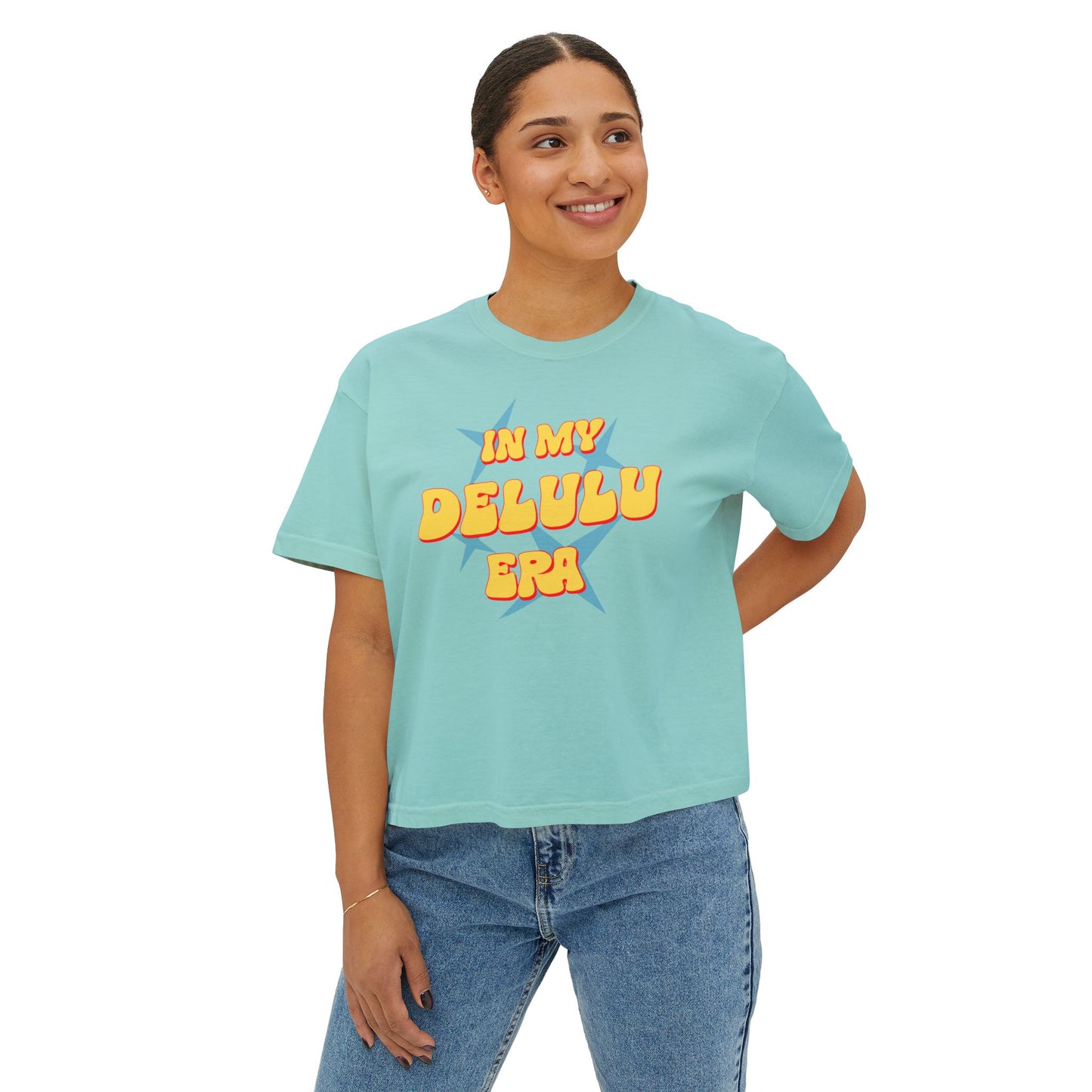 Boxy Tee - Quirky Women's In My Delulu Era Shirt