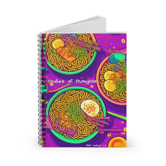 Colorful Ramen Spiral Notebook - "Oodles of Thoughts"
