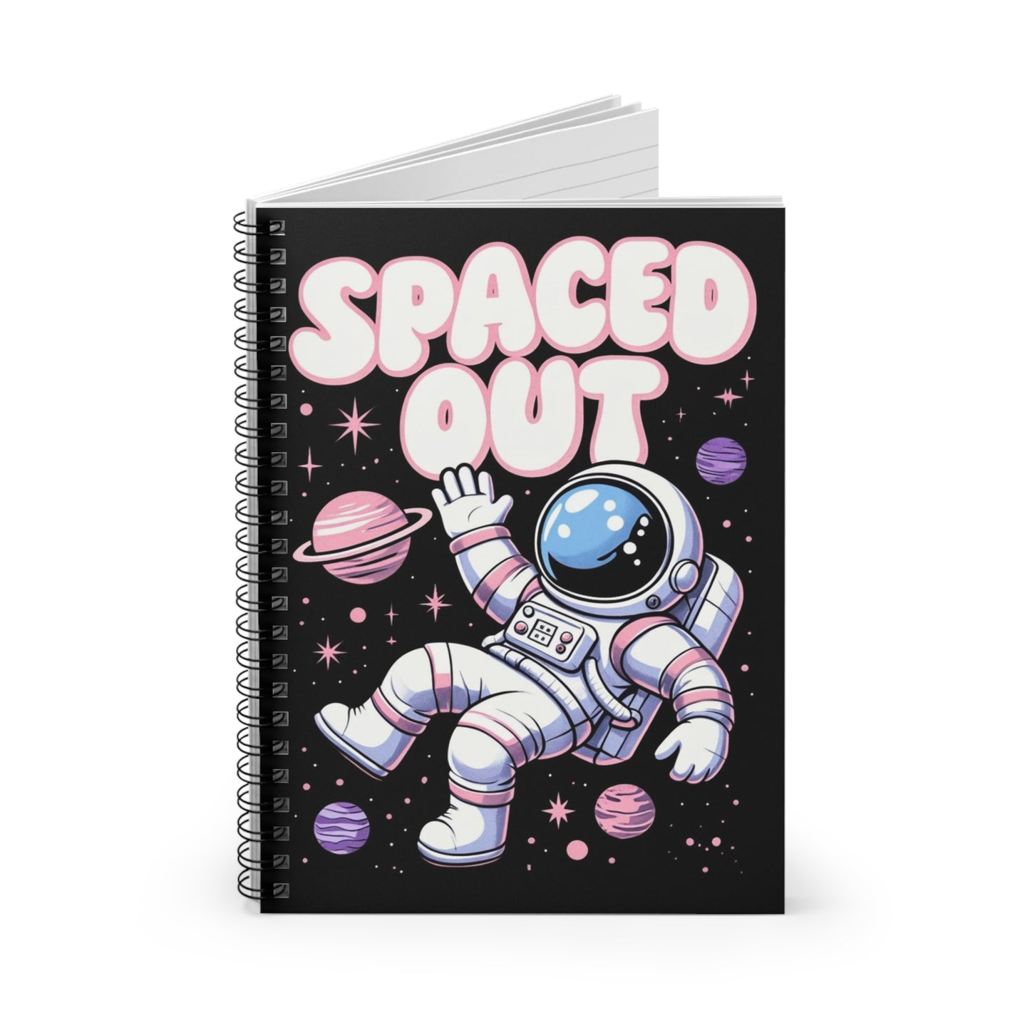 Spaced Out Spiral Notebook - Fun Astronaut Design