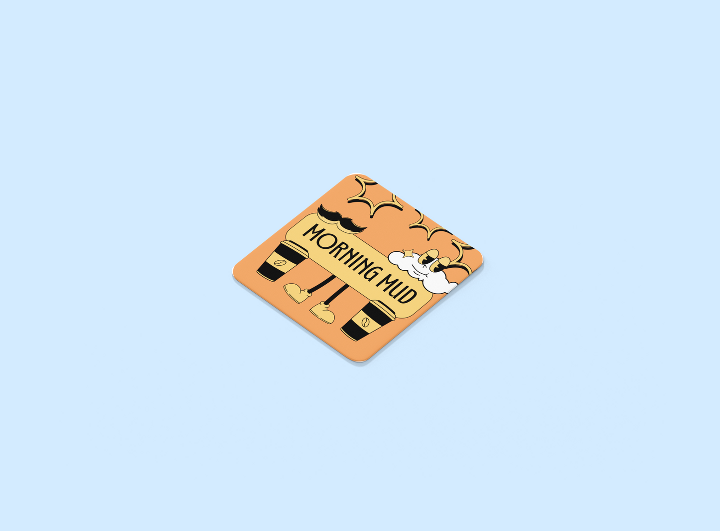 Morning Mud Cork Back Coaster
