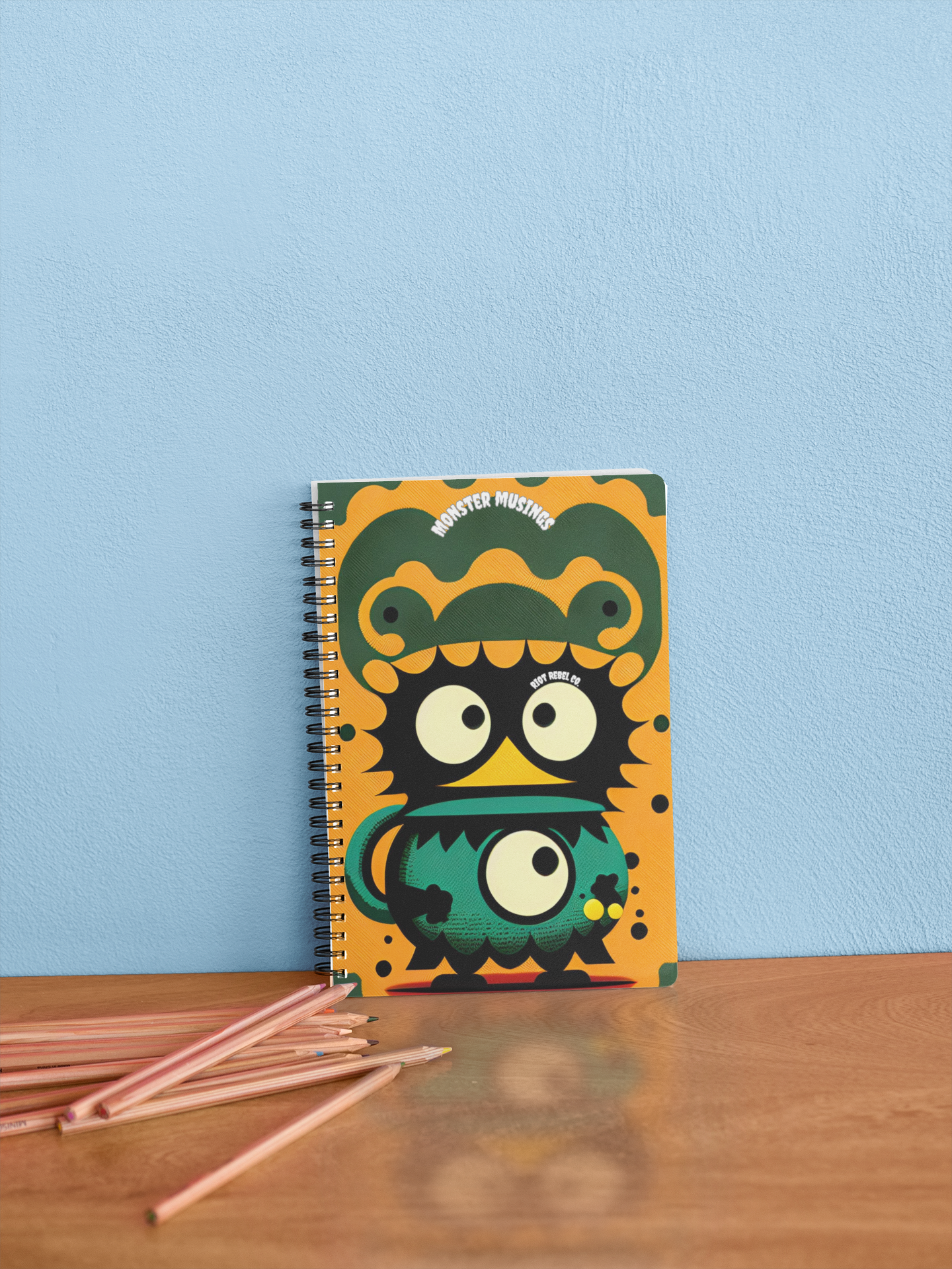 Monster Musings Notebook - Ruled Line Spiral