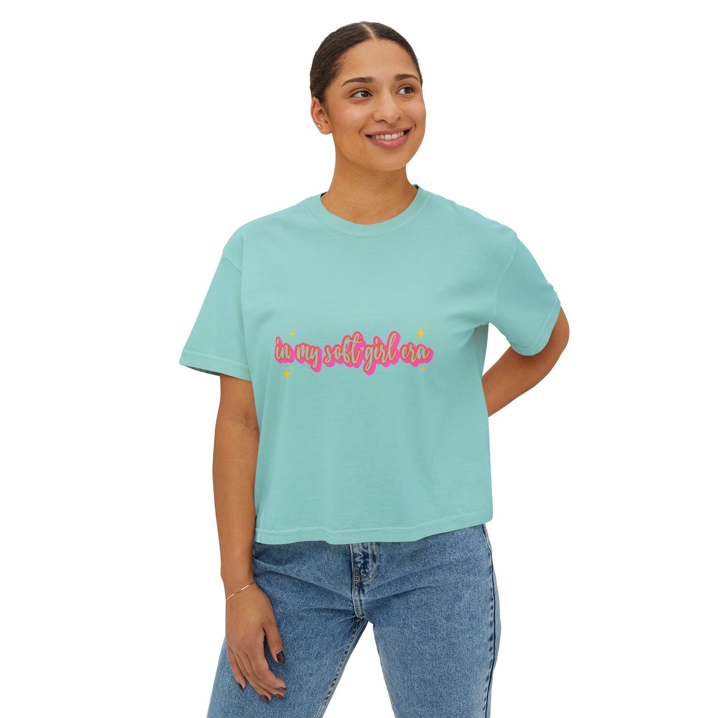 Women's Boxy Tee - 'In My Soft Girl Era' Casual Top
