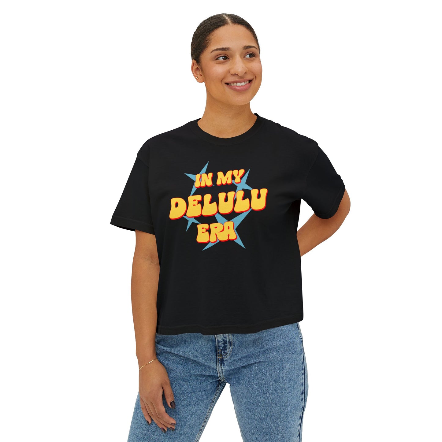 Boxy Tee - Quirky Women's In My Delulu Era Shirt