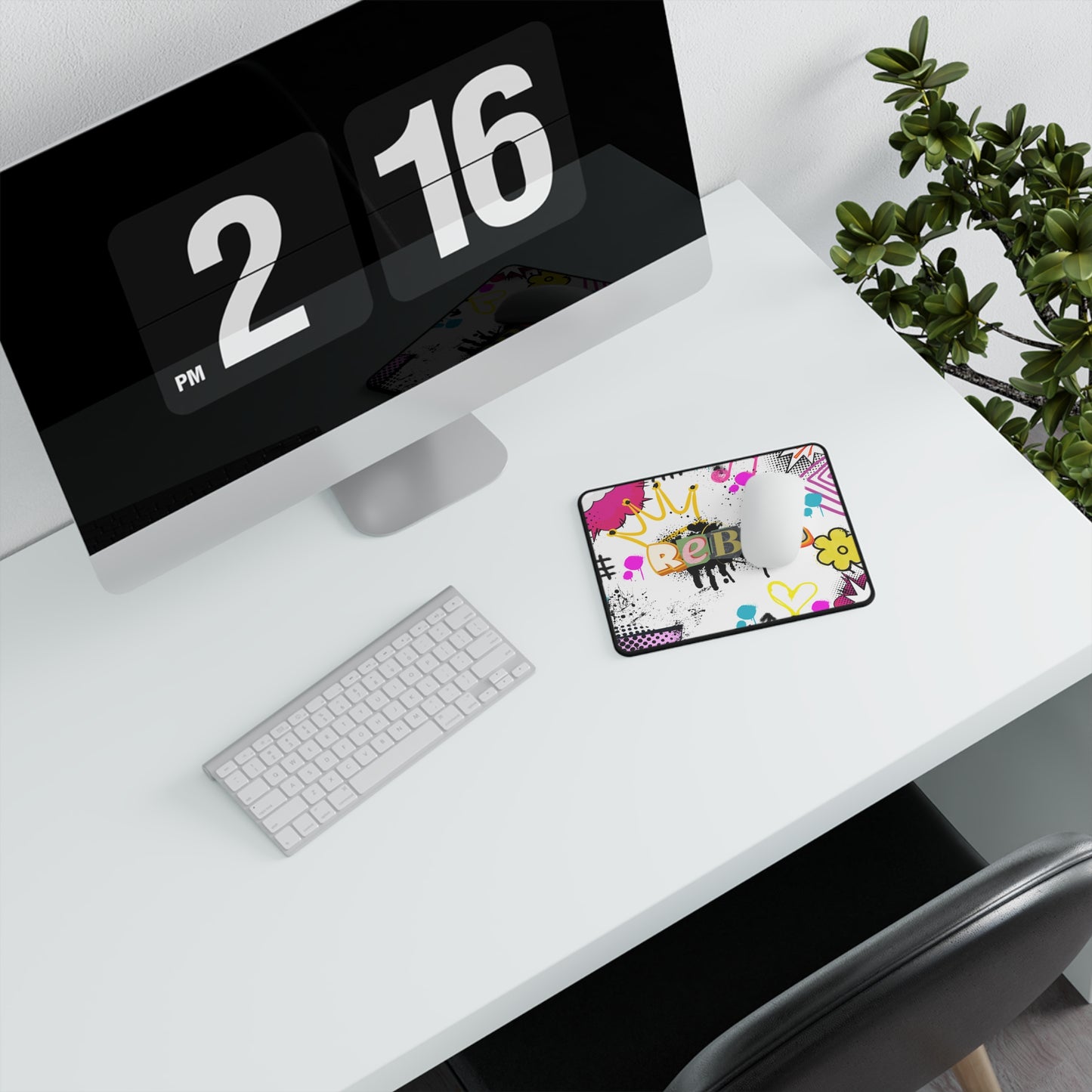 Rebel Graffiti Non-Slip Gaming Mouse Pad - Vibrant, Stylish Desk Accessory for Gamers