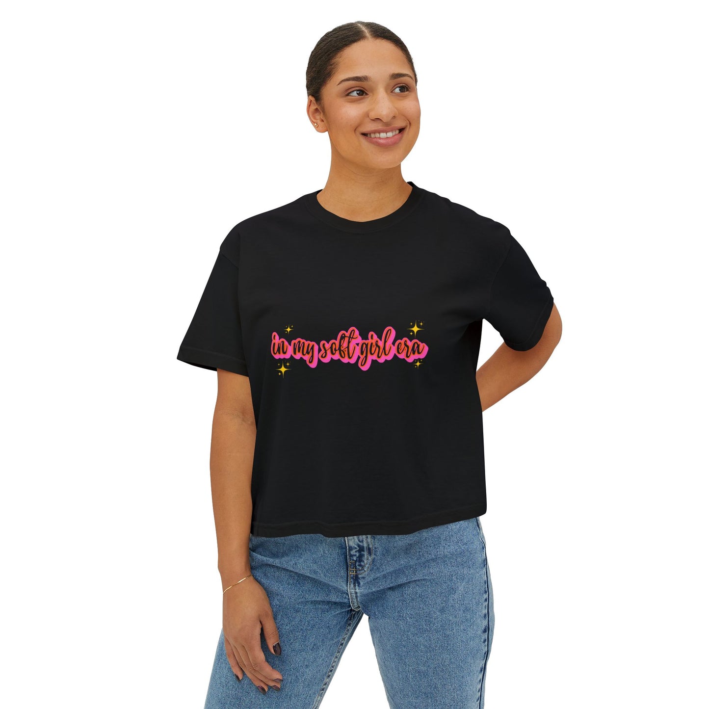 Women's Boxy Tee - 'In My Soft Girl Era' Casual Top