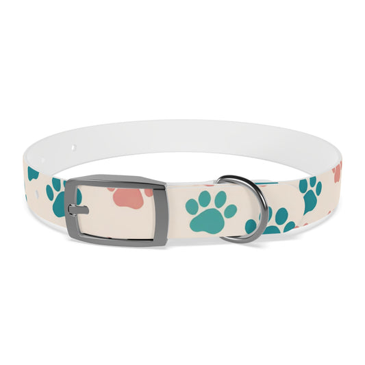 Colorful Paw Print Dog Collar - Stylish Pet Accessory for Dog Lovers