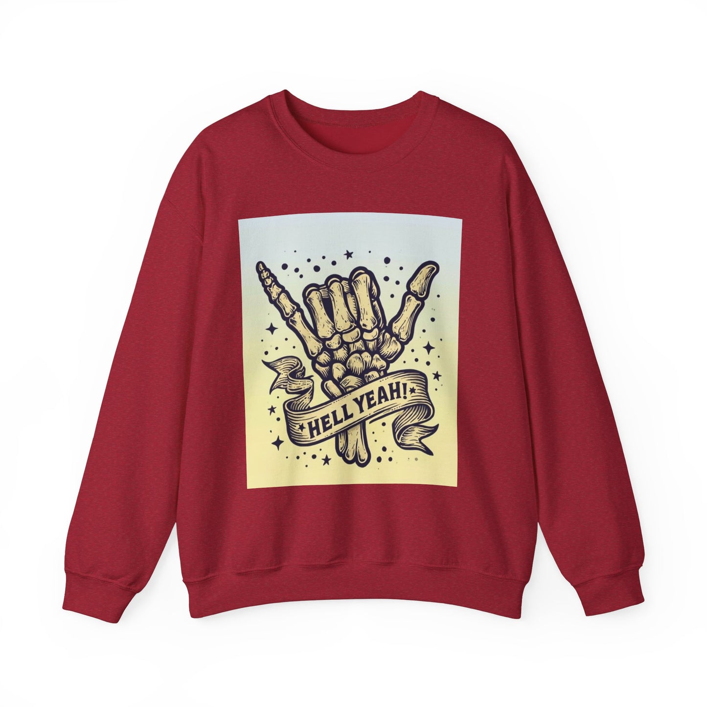 Rock On Skeleton Crewneck Sweatshirt - Unisex Heavy Blend™