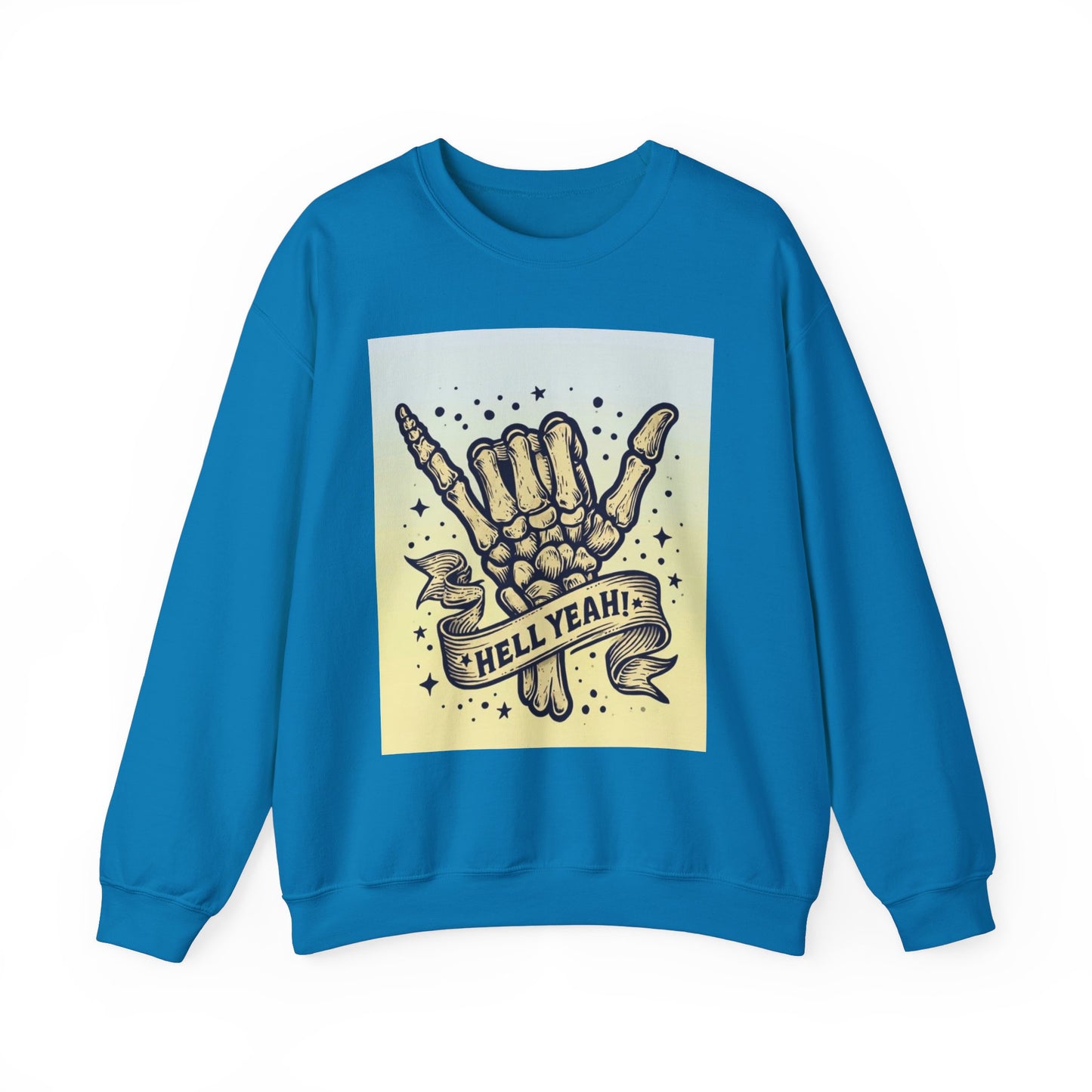 Rock On Skeleton Crewneck Sweatshirt - Unisex Heavy Blend™
