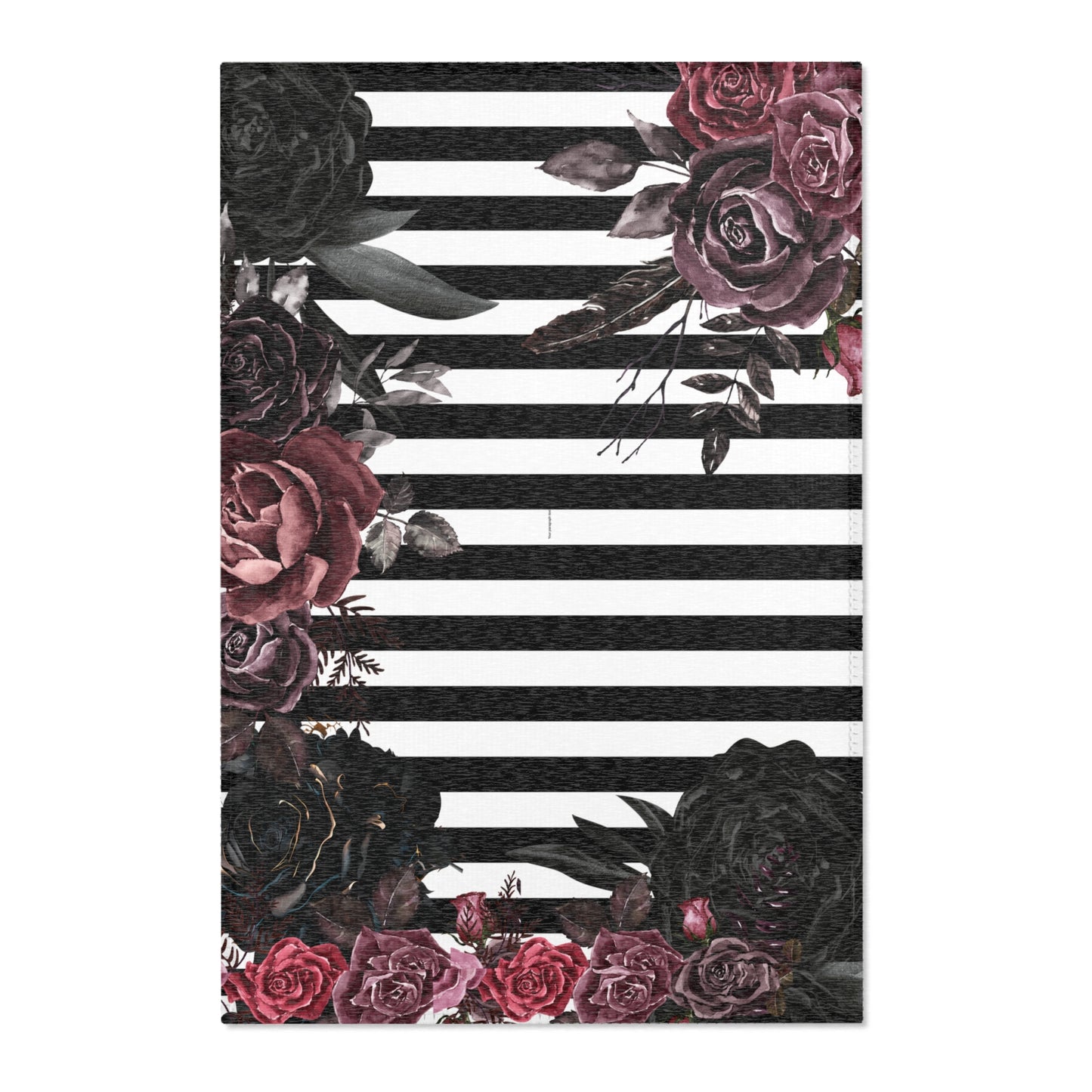 Elegant Floral Striped Area Rug - Modern Home Decor for Any Occasion