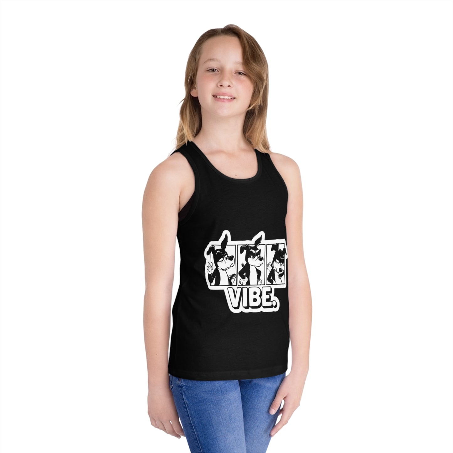 Kids' Jersey Tank Top - Fun Vibe Graphic for Summer Playtime
