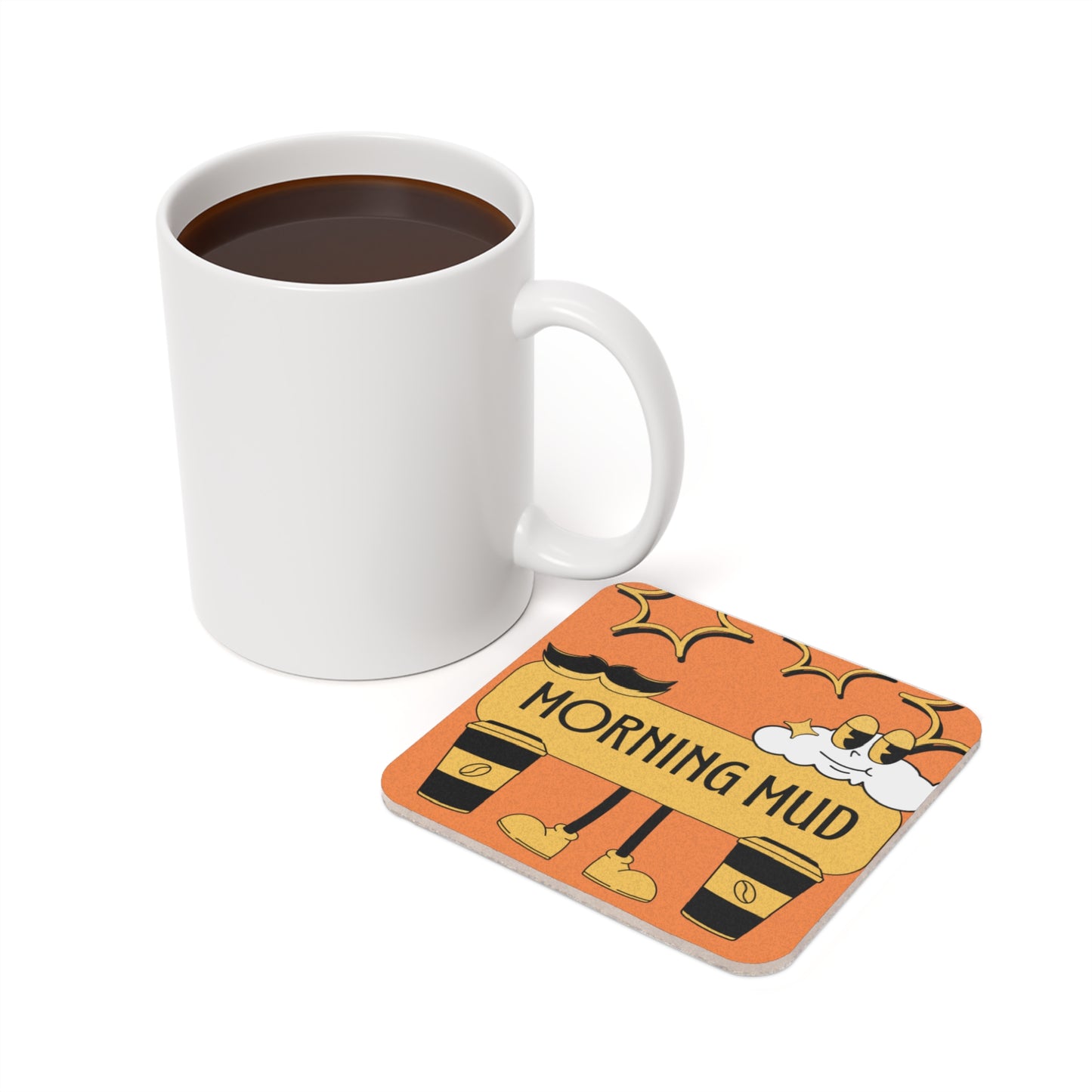 Morning Mud Cork Back Coaster