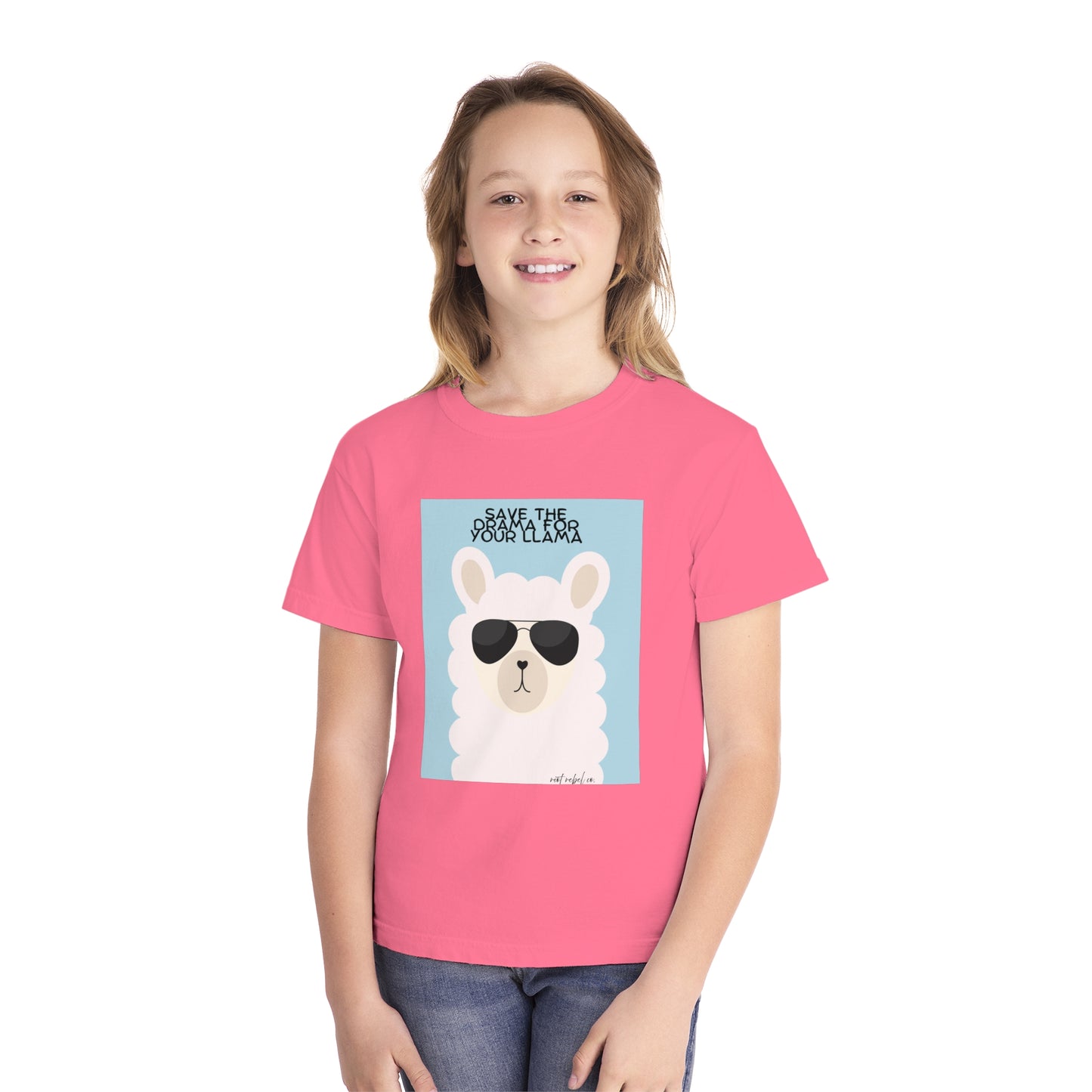 Youth Midweight Tee - Save the Drama for Your Llama