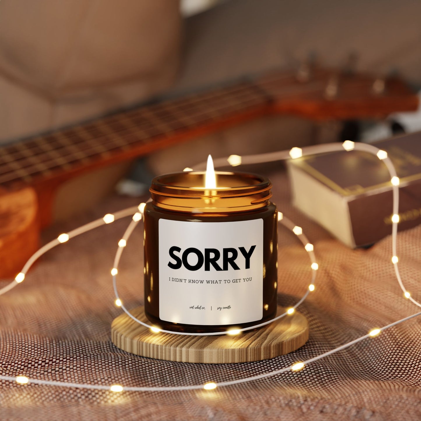 "Sorry, I Didn't Know What to Get You" Scented Soy Candle