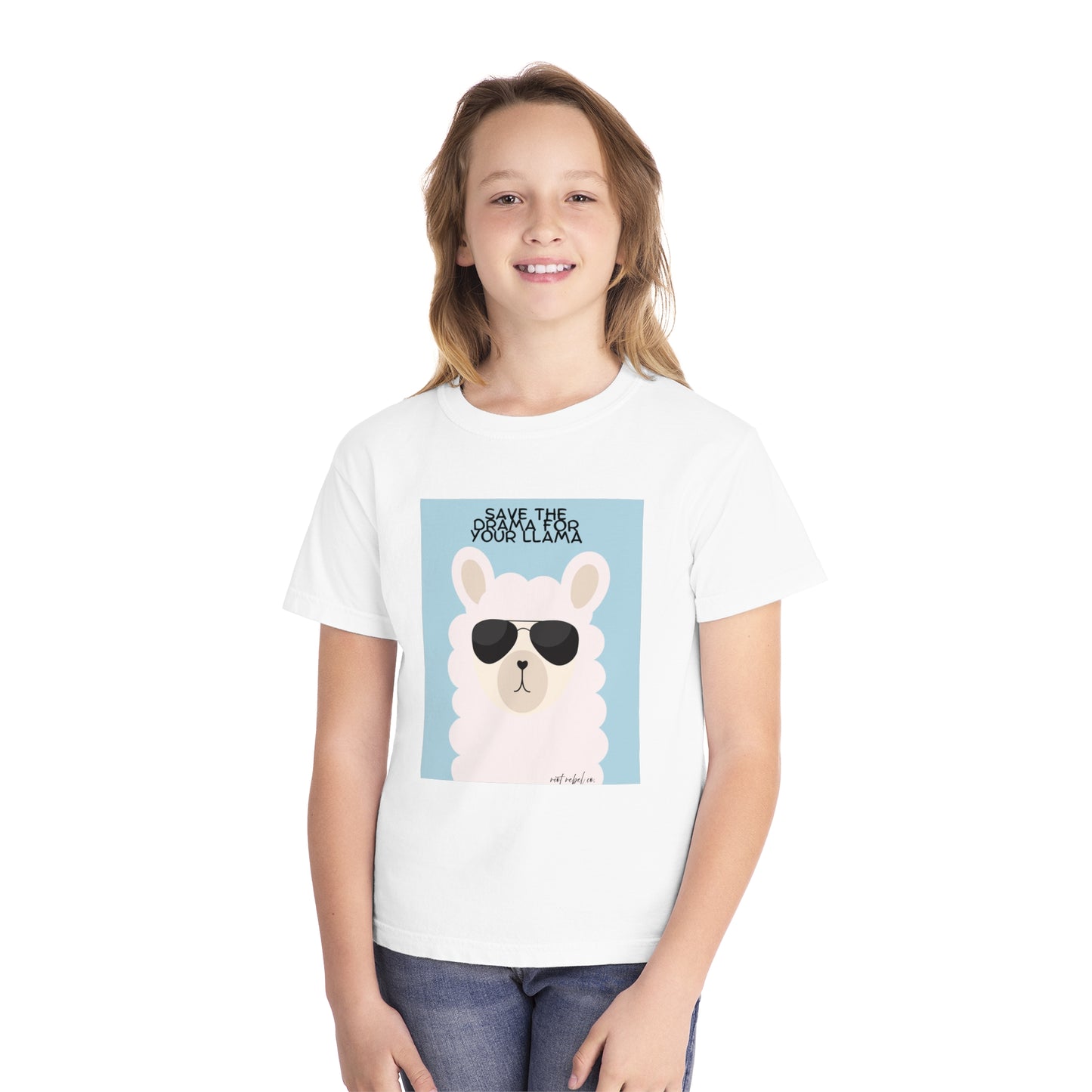 Youth Midweight Tee - Save the Drama for Your Llama