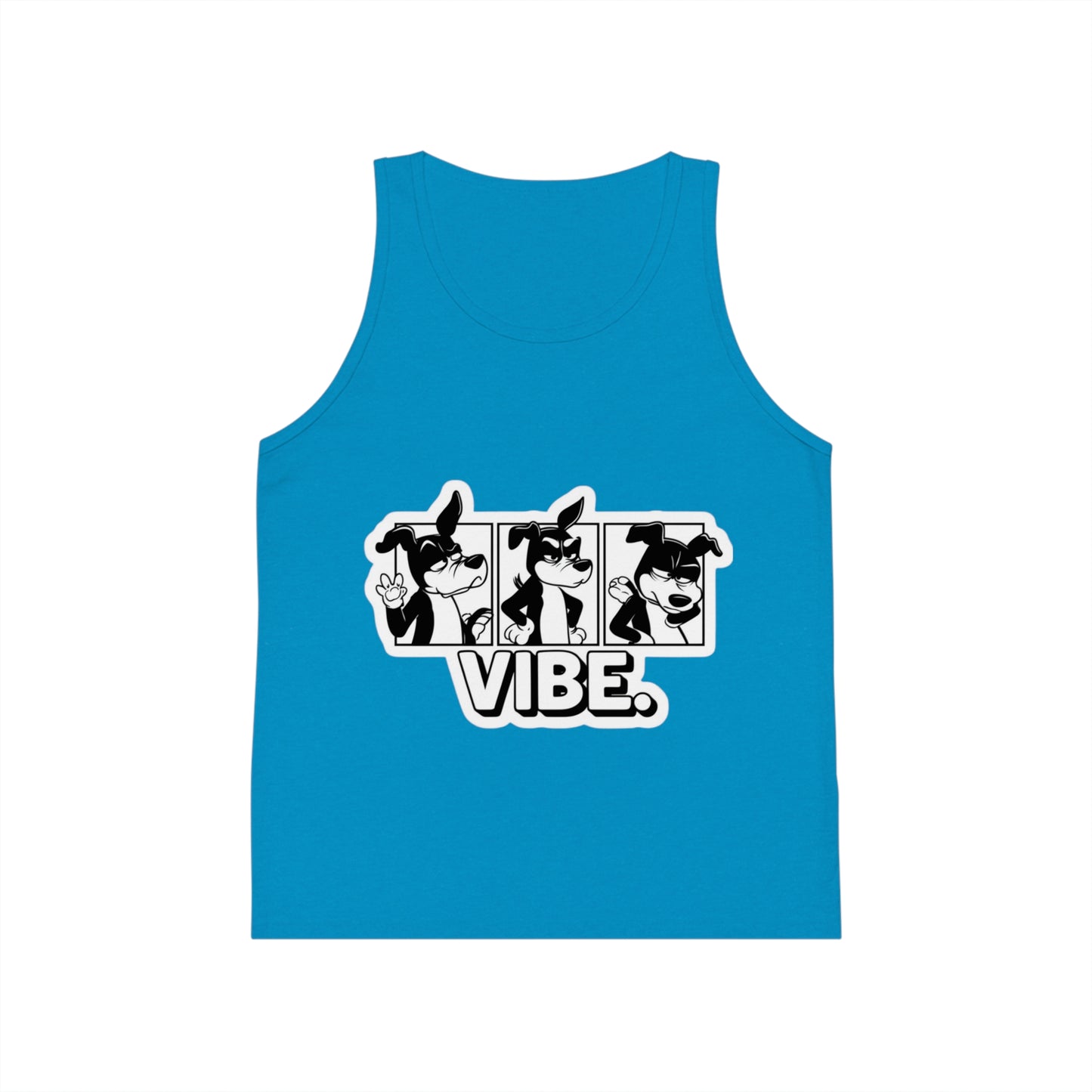 Kids' Jersey Tank Top - Fun Vibe Graphic for Summer Playtime