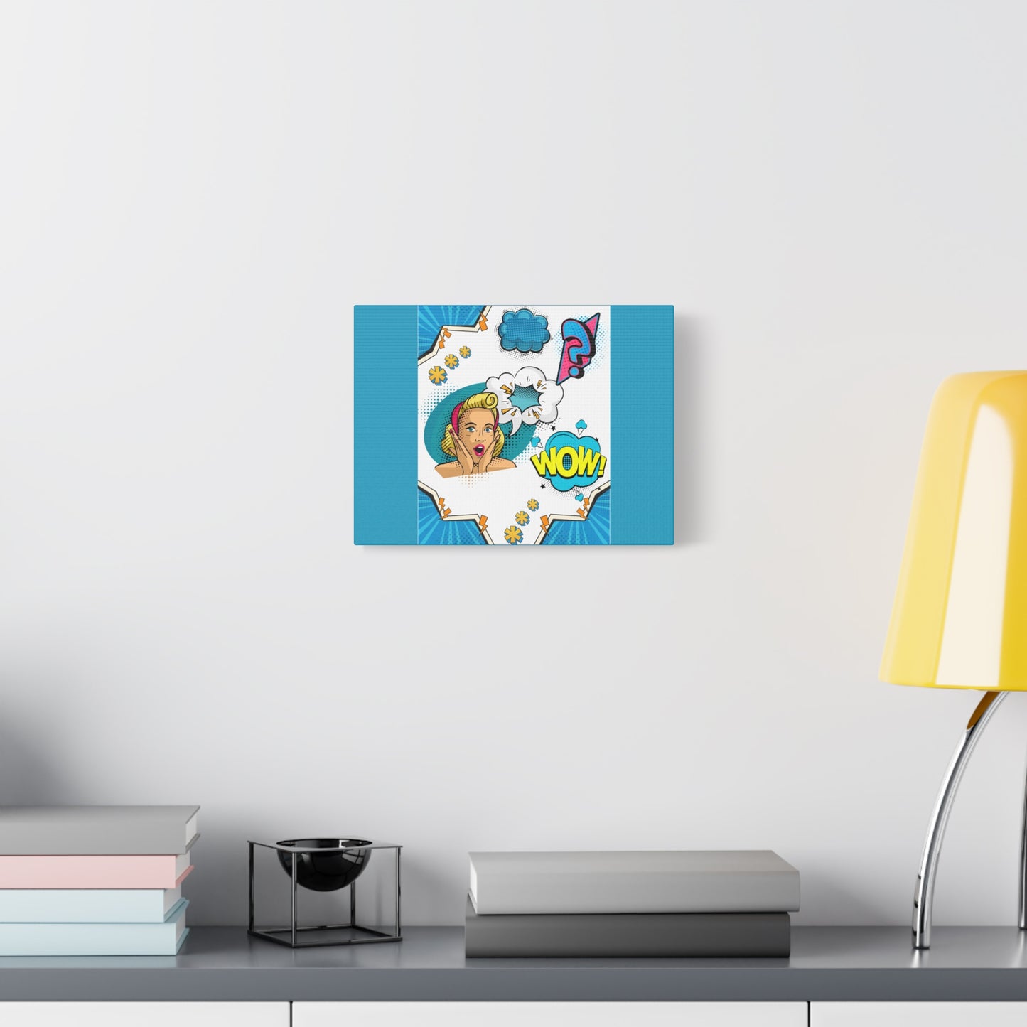 Pop Art Canvas Wall Art - "WOW!" Comic Style Decor