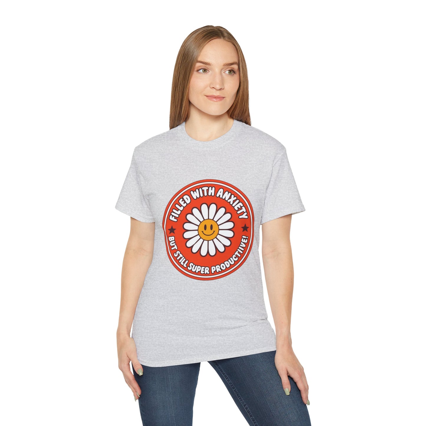 Filled with Anxiety Funny Unisex Ultra Cotton Tee - Motivational Humor Shirt
