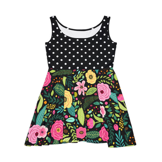 Matching Mom & Mini Me Floral Polka Dot Skater Dress