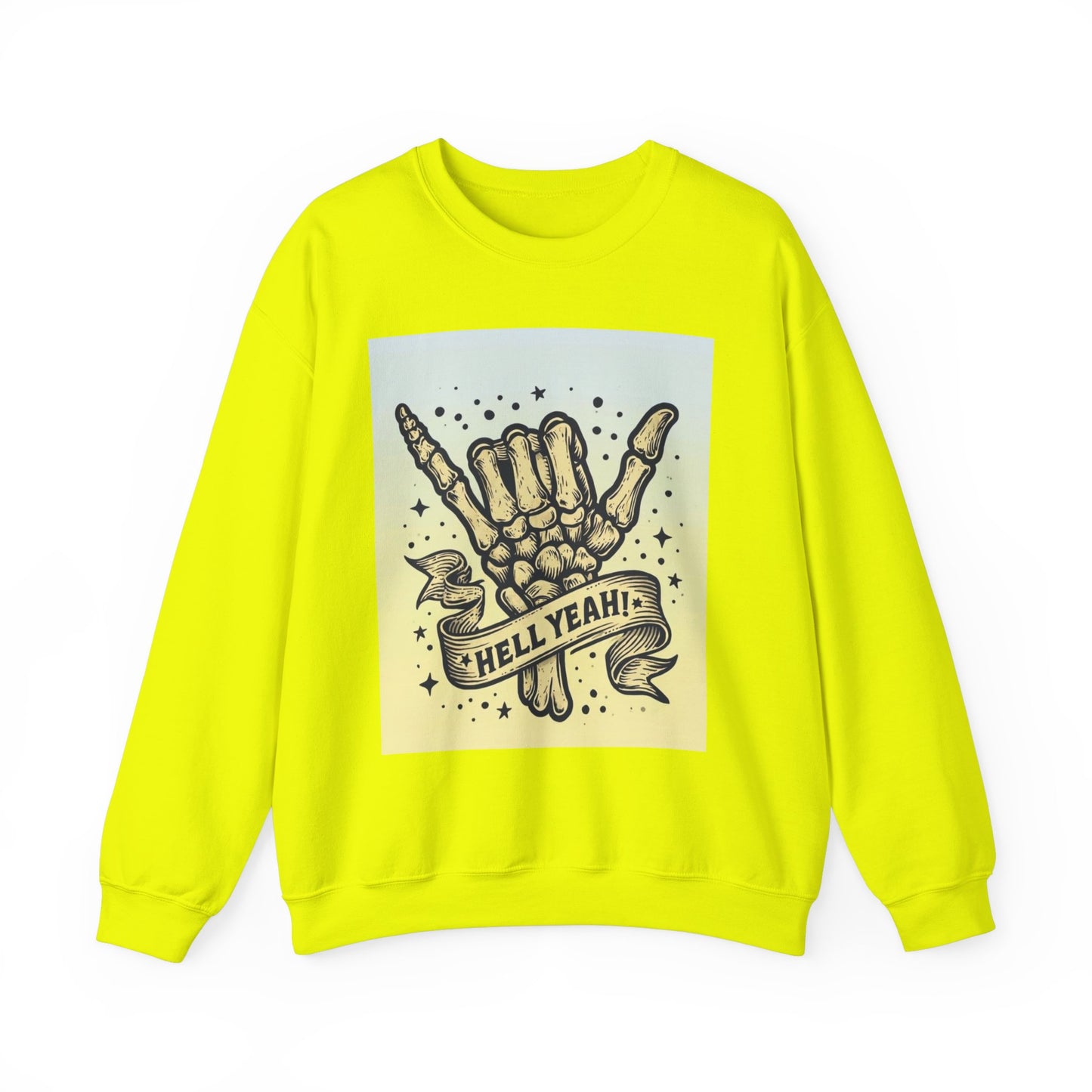 Rock On Skeleton Crewneck Sweatshirt - Unisex Heavy Blend™