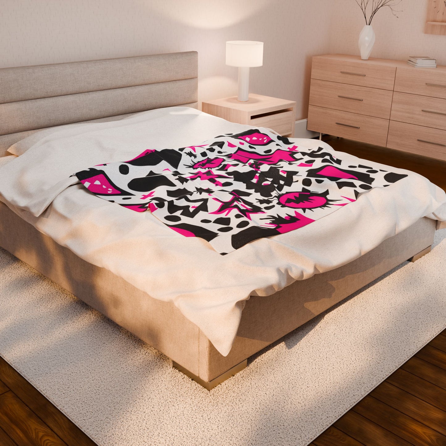 Punk Graphic Velveteen Plush Blanket