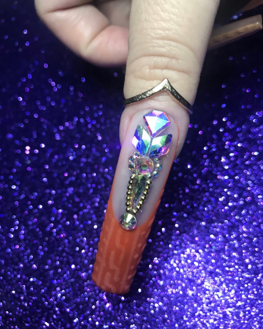 XXXL Blingy Sweater Press On Nails (Coffin)