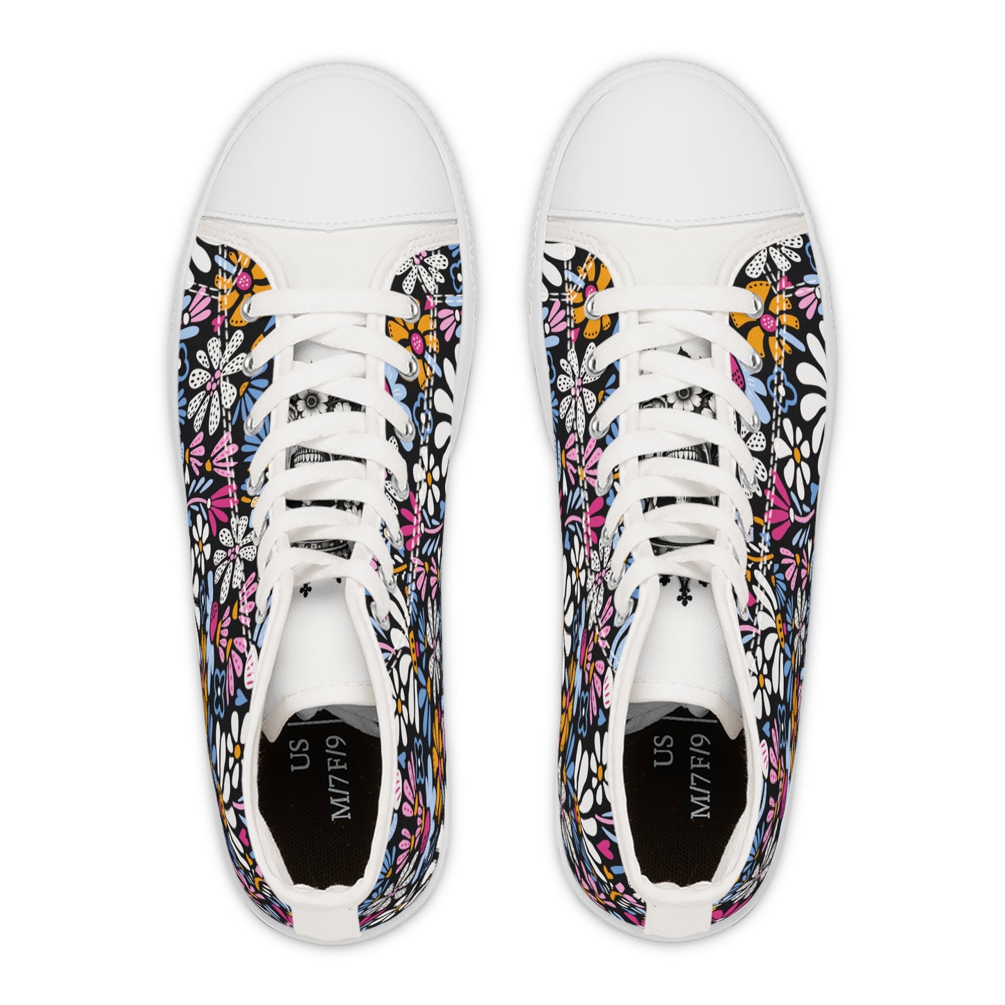 Floral Print Women's High Top Sneakers