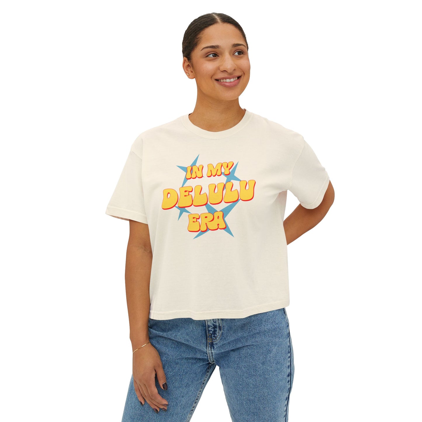 Boxy Tee - Quirky Women's In My Delulu Era Shirt