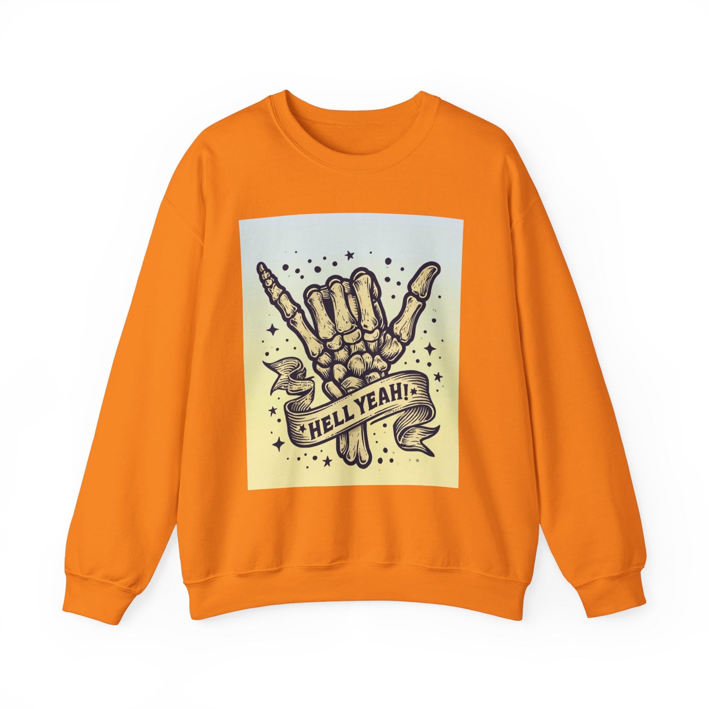 Rock On Skeleton Crewneck Sweatshirt - Unisex Heavy Blend™