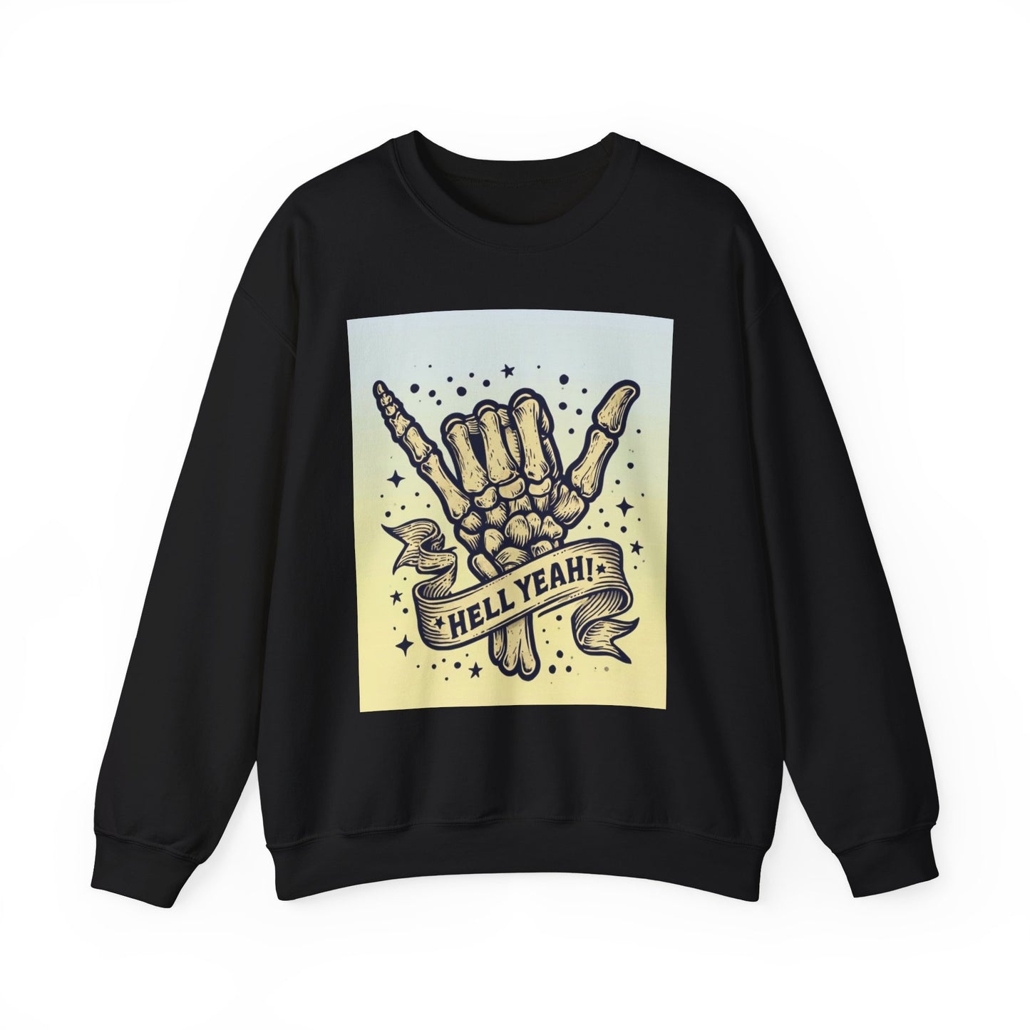Rock On Skeleton Crewneck Sweatshirt - Unisex Heavy Blend™