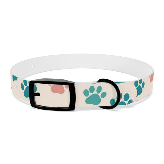 Colorful Paw Print Dog Collar - Stylish Pet Accessory for Dog Lovers