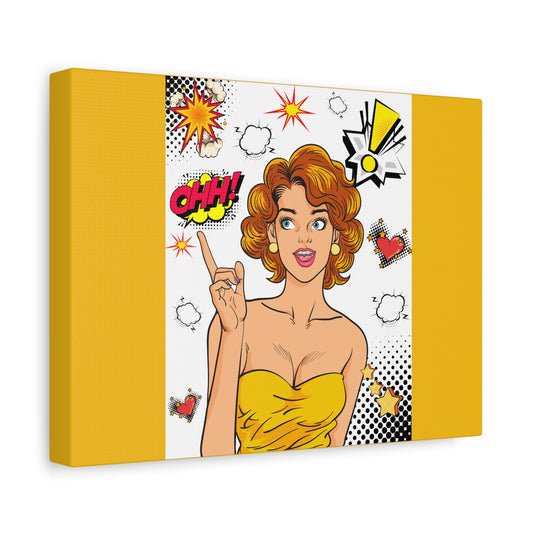 Pop Art Wall Canvas - "OH!" Vintage Charm Decor