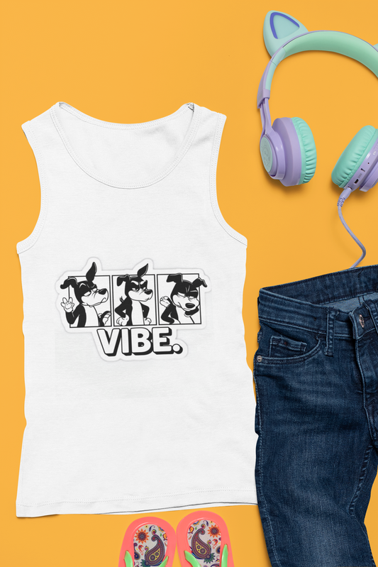 Kids' Jersey Tank Top - Fun Vibe Graphic for Summer Playtime