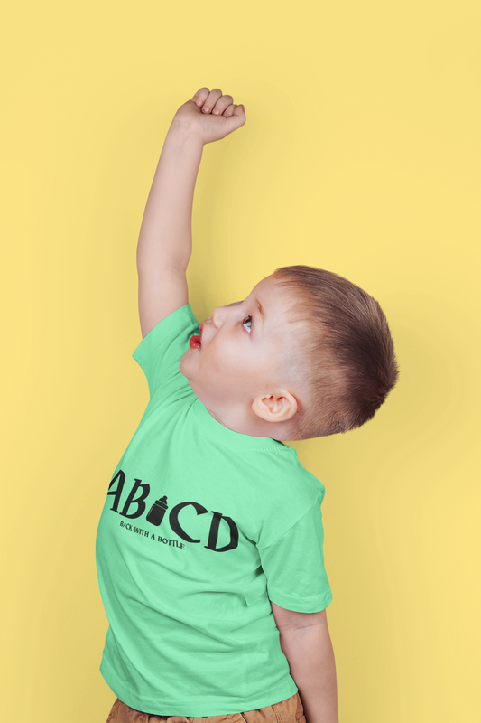 Toddler T-Shirt - "ABCD Back with a Bottle"